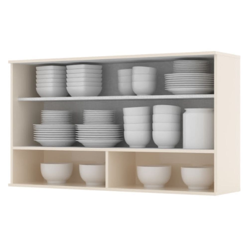 Armário Aéreo 1 Porta Basculante de Vidro 120 cm Henn