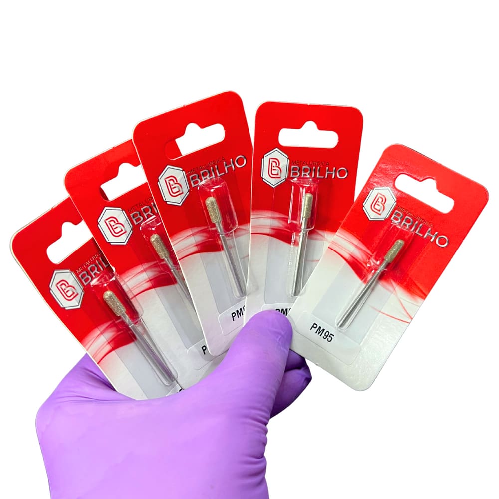 Broca Diamantada 095 Brilho - Kit com 5 Brocas