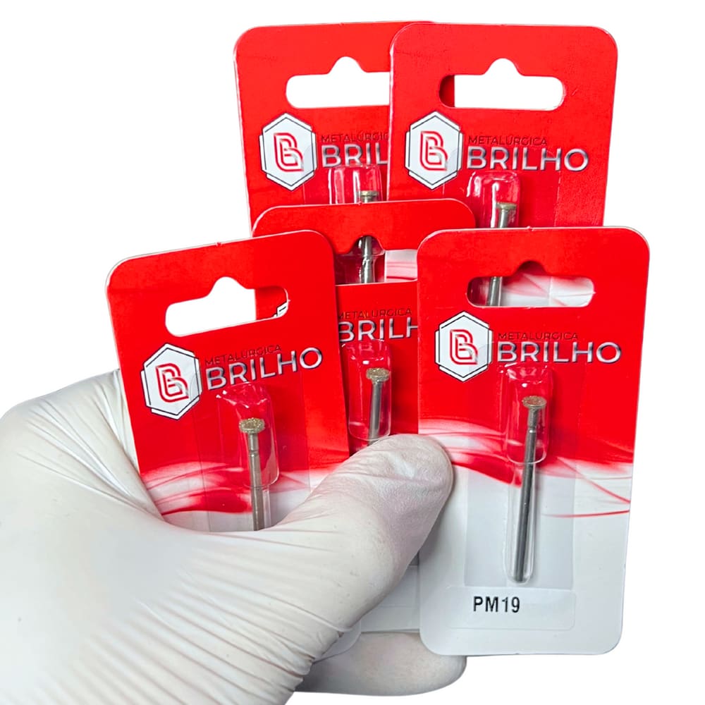 Broca Diamantada 019 Brilho - Kit com 5 Brocas
