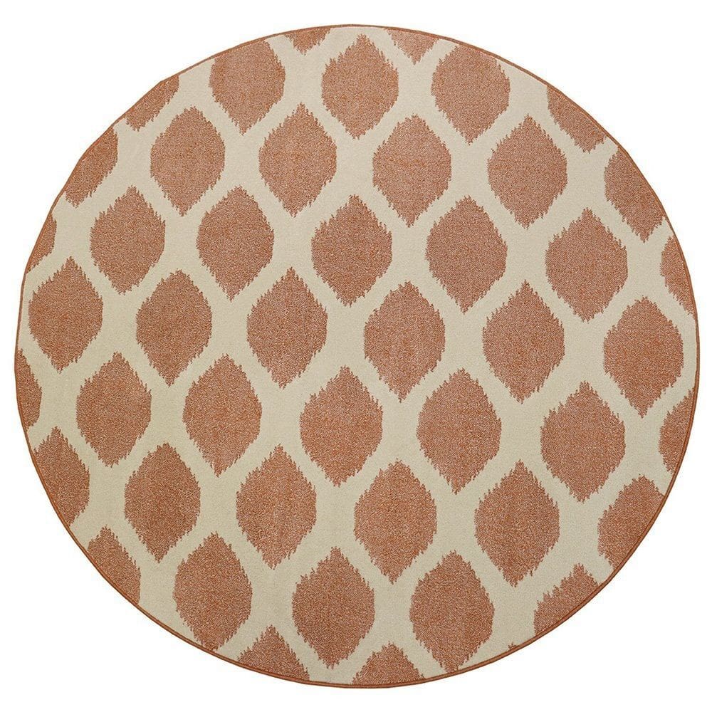 Tapete 190cm X 190cm Redondo Lyre Tapetes São Carlos Bege