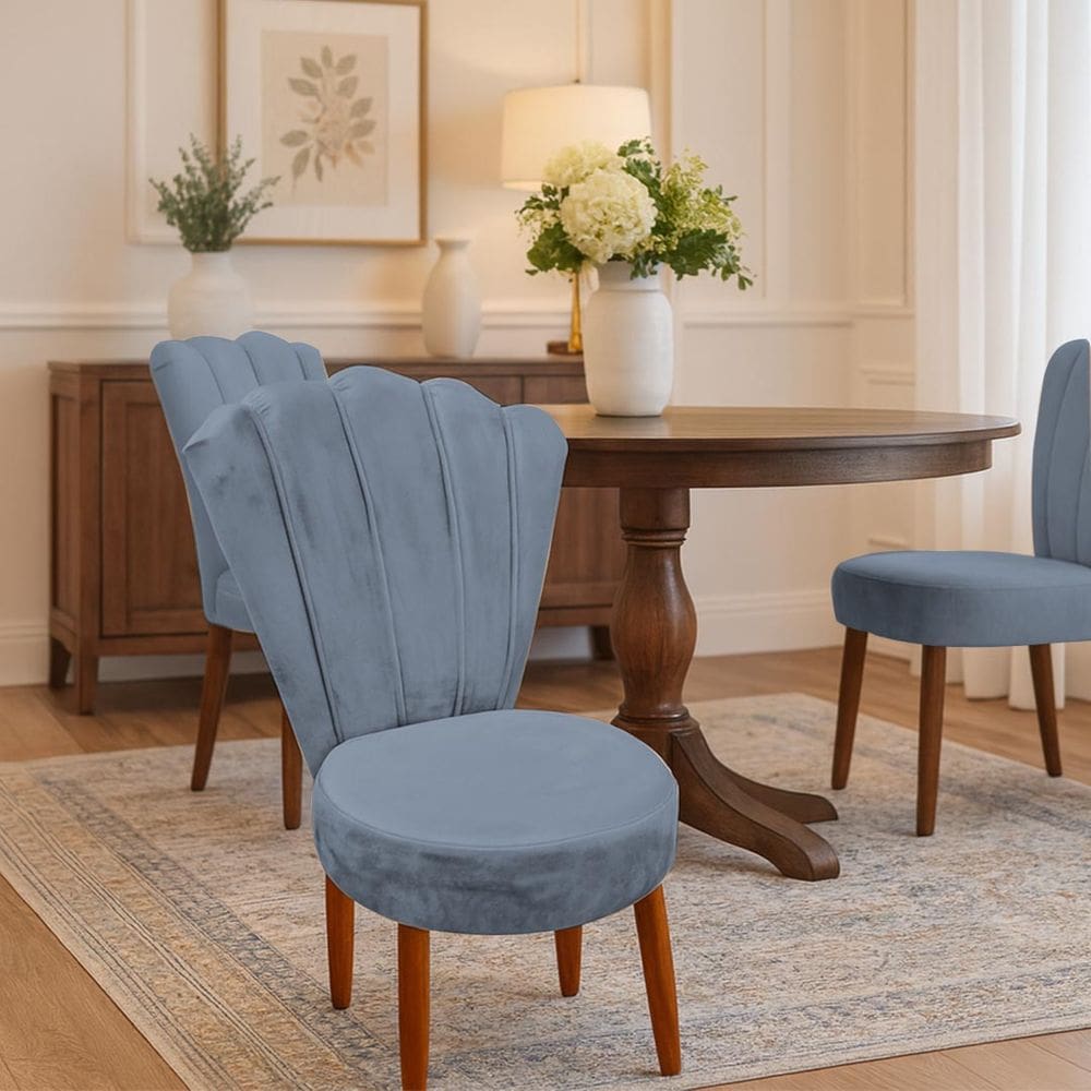 Conjunto 2 Cadeiras Estofadas Sala De Jantar Anna Suede Grafitte