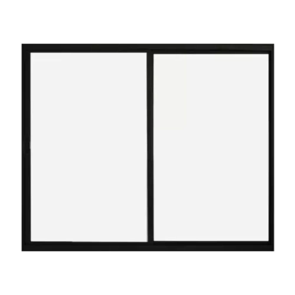 Janela de Correr em Alumínio com 2 Folhas 1,00x1,20 Metros Preto com Grade - PTORD2262 - HALE