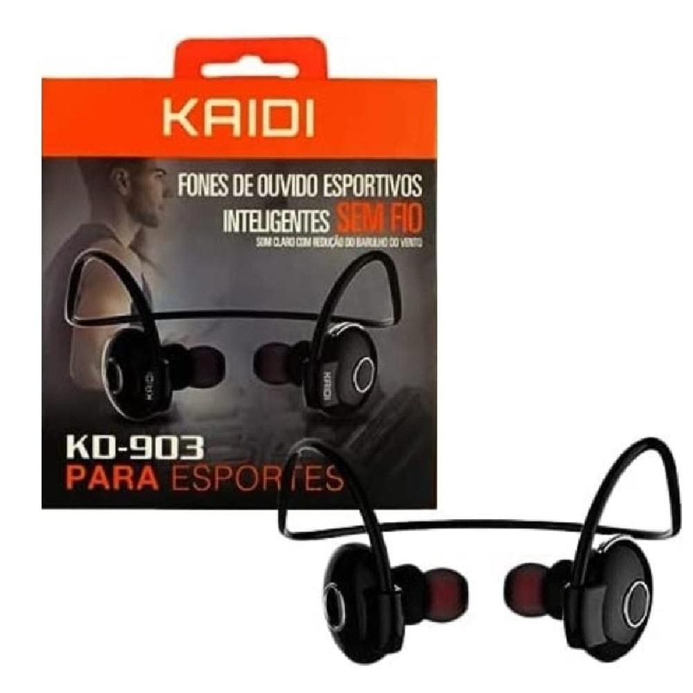 Fone De Ouvido Bluetooth 5.3 Sem Fio Sport Acadêmia Bike Corrida Kd-903
