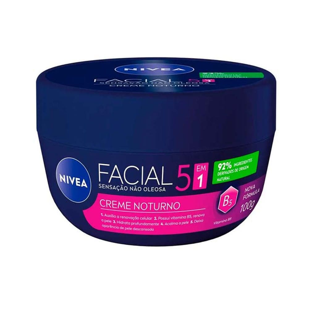 Creme Facial Nivea Noturno 5 em 1 100g