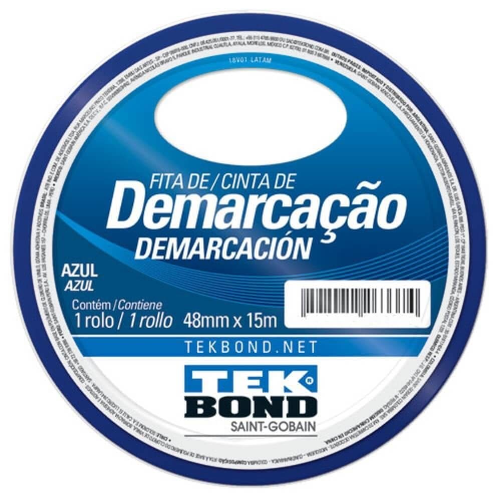 Fita de Demarcação Azul 48mm x 15 Metros - 21251048200 - TEKBOND
