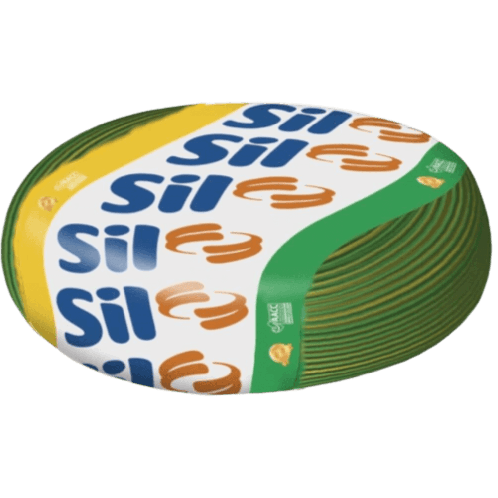 Cabo Flexsil de Cobre 2,5mm 750 Volts Verde e Amarelo com 100 Metros - 00003.018.014.1.06 - SIL