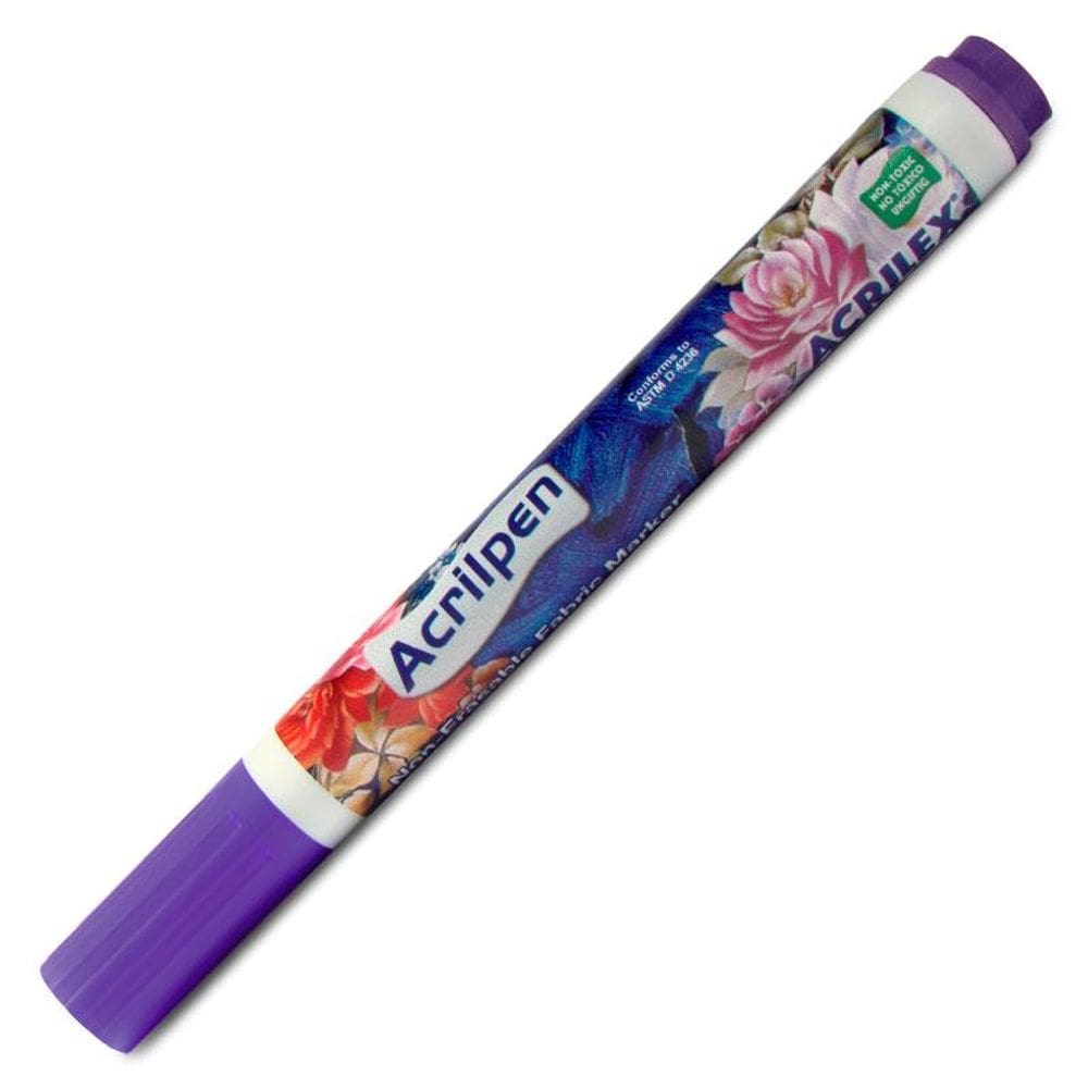 Caneta p/ tecido Acrilpen violeta 516 Acrilex