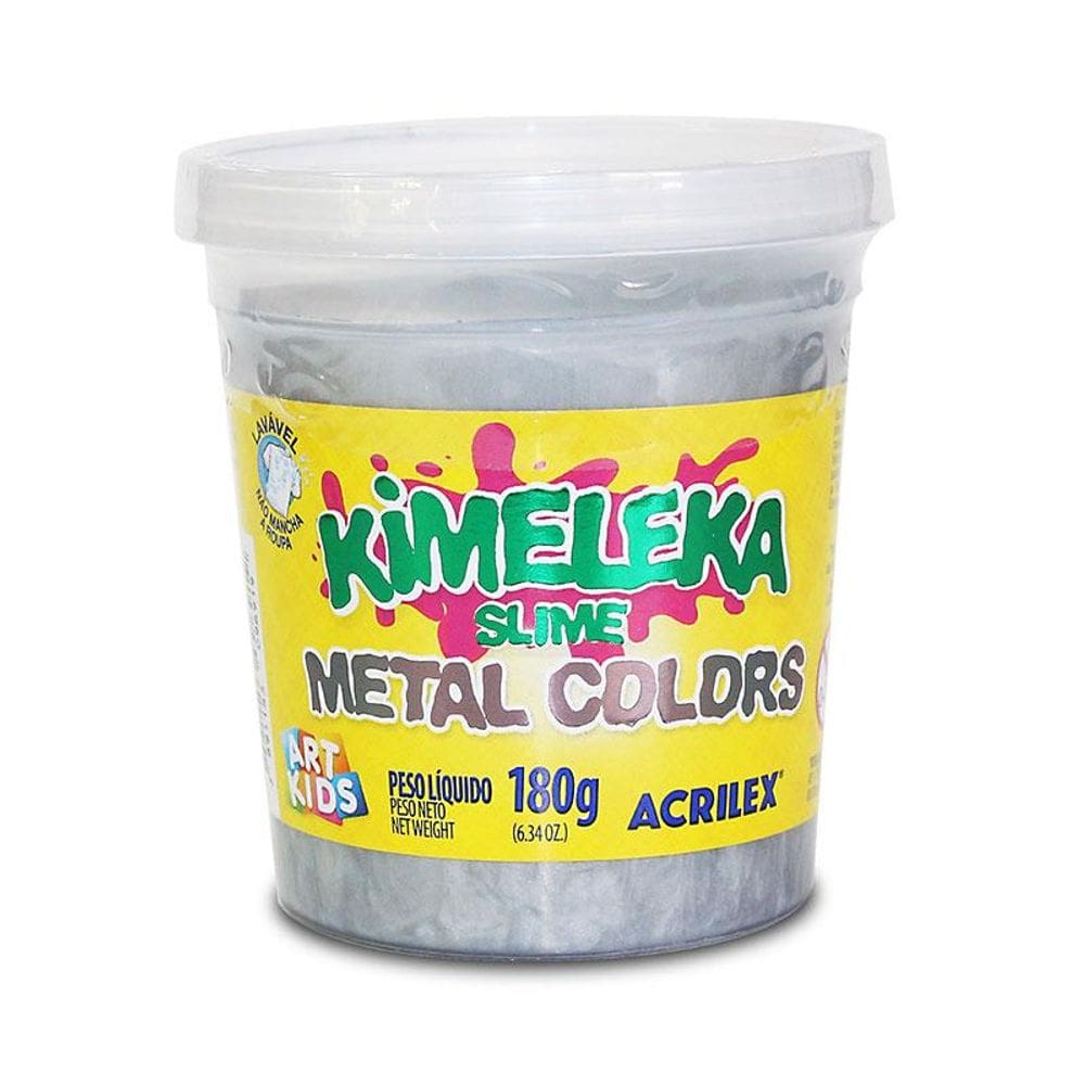 Kimeleka Slime Art Kids metálica 180g Prata 533 Acrilex