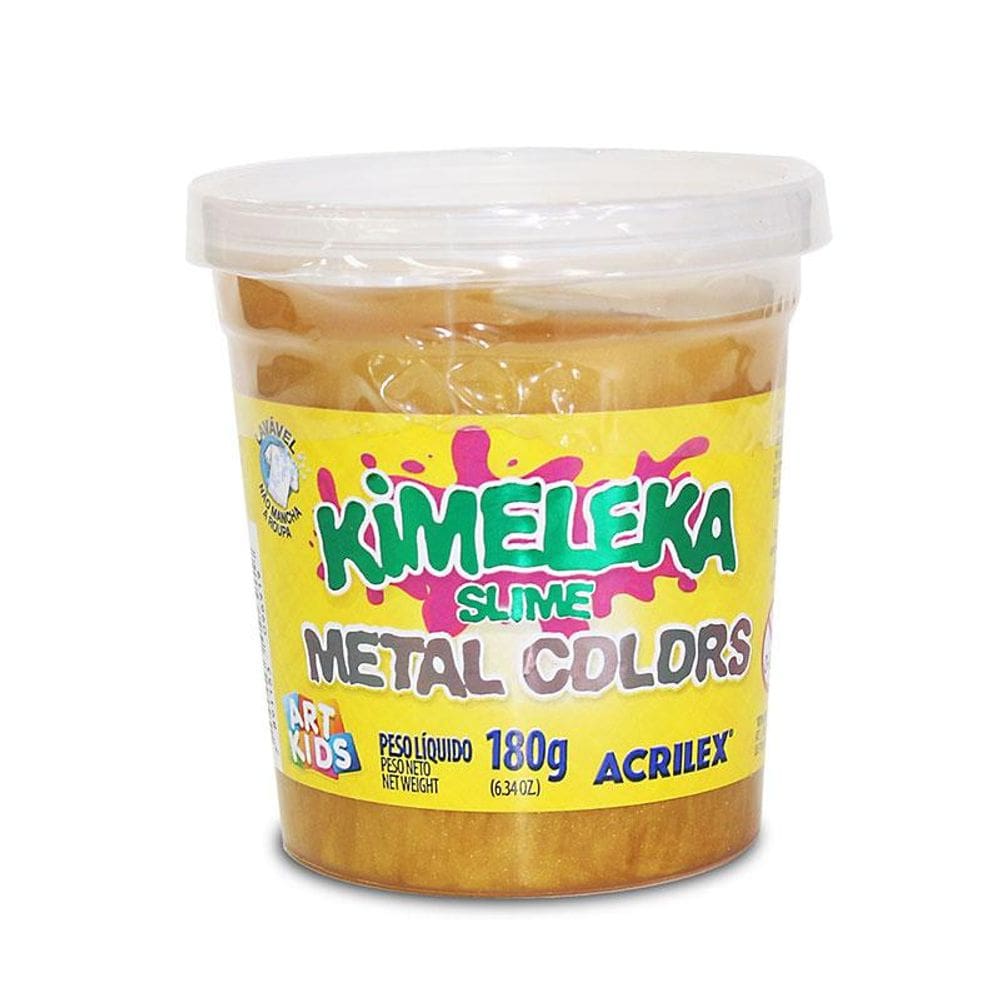 Kimeleka Slime Art Kids metálica 180g Ouro 532 Acrilex