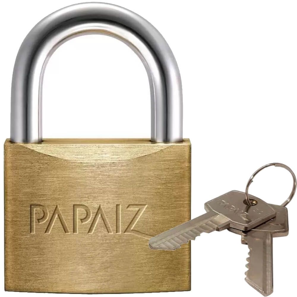 Cadeado de Latão com 2 Chaves CR40 - 0100400CX - PAPAIZ