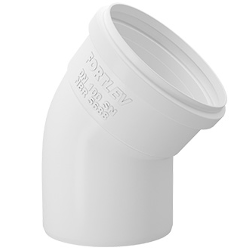 Joelho 45 Esgoto Serie Normal 150mm - 11121501 - FORTLEV