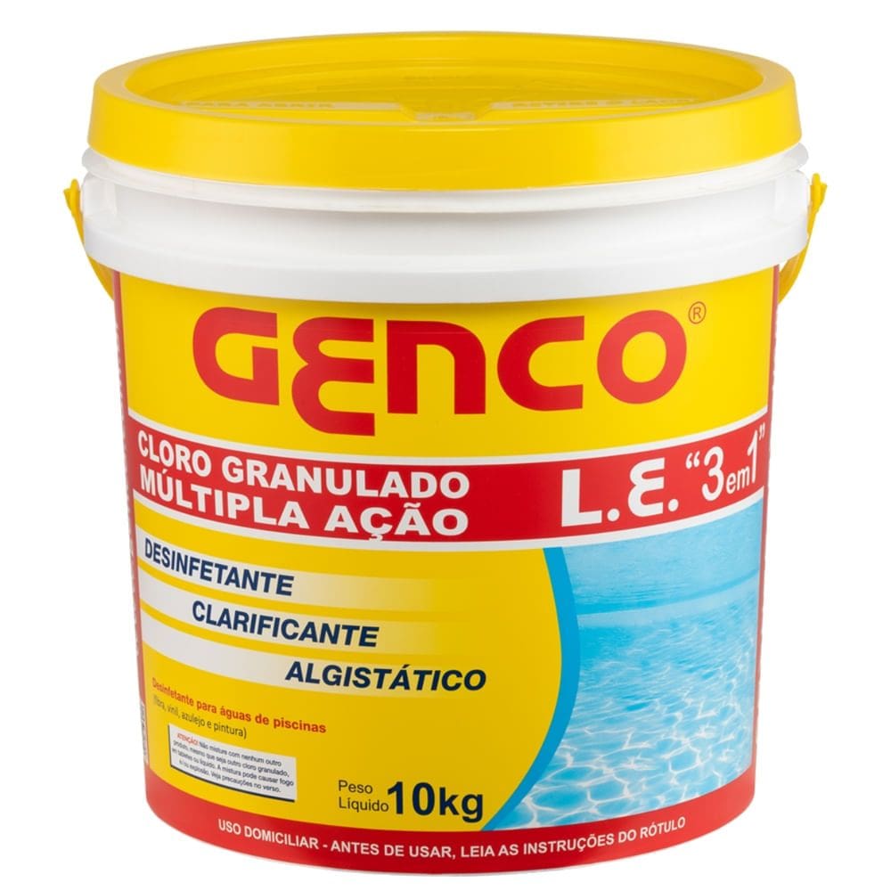 Cloro Granulado L.E. Balde de 10 Kilos - 405248A - GENCO