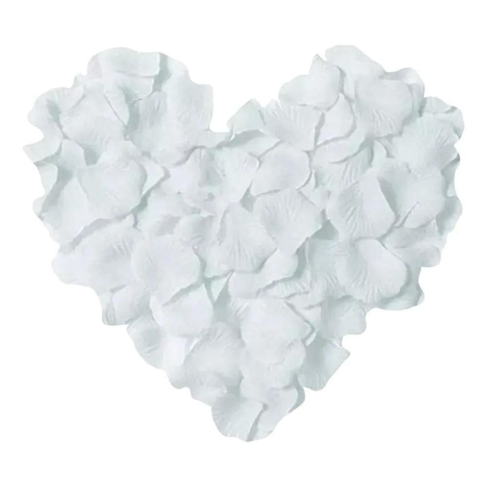 3X 1.000 Pétalas De Rosas Artificiais Branco Brancas Seda No