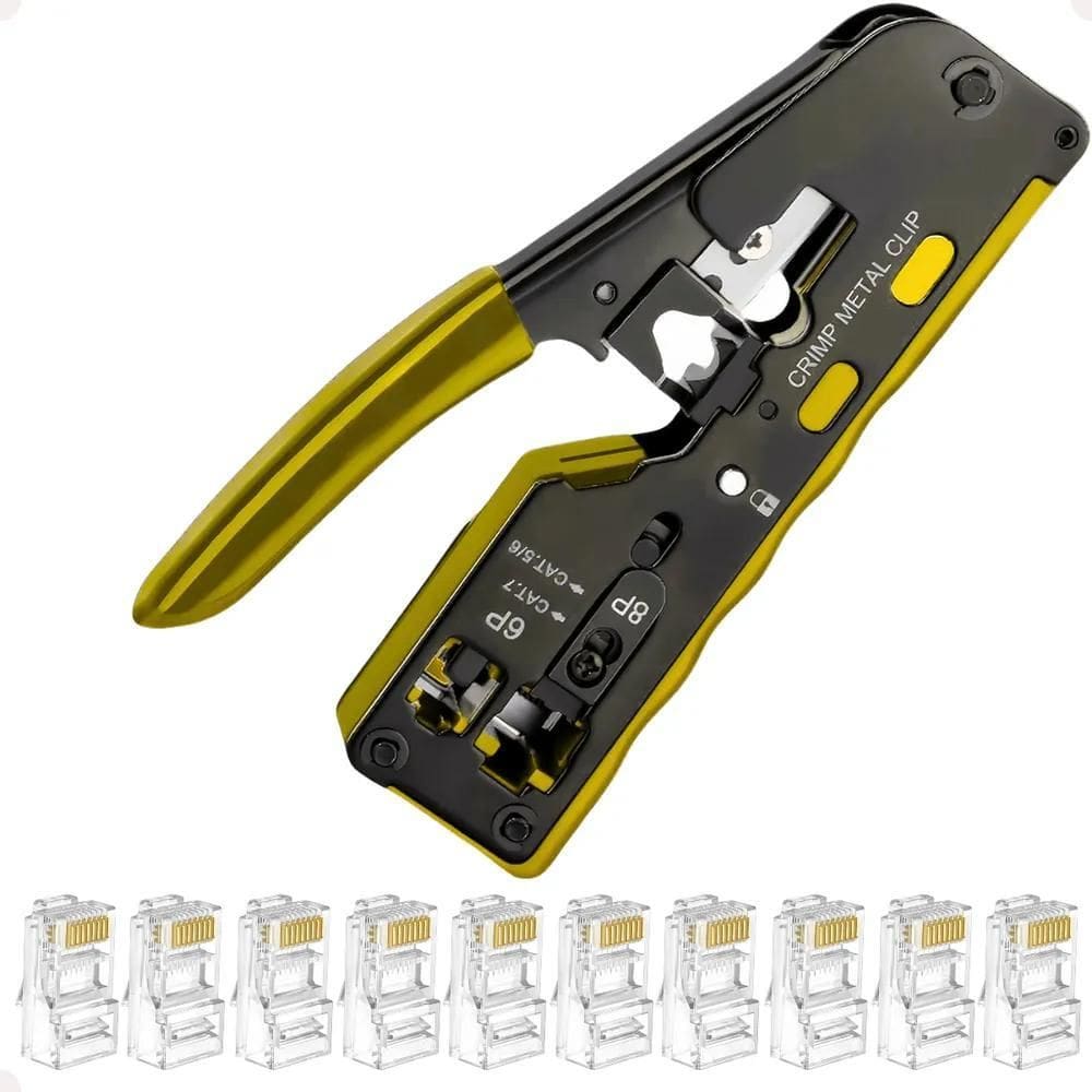 3X Alicate Crimpar Rj45 Conector Cabo Ethernet Ez Crimp Vaza