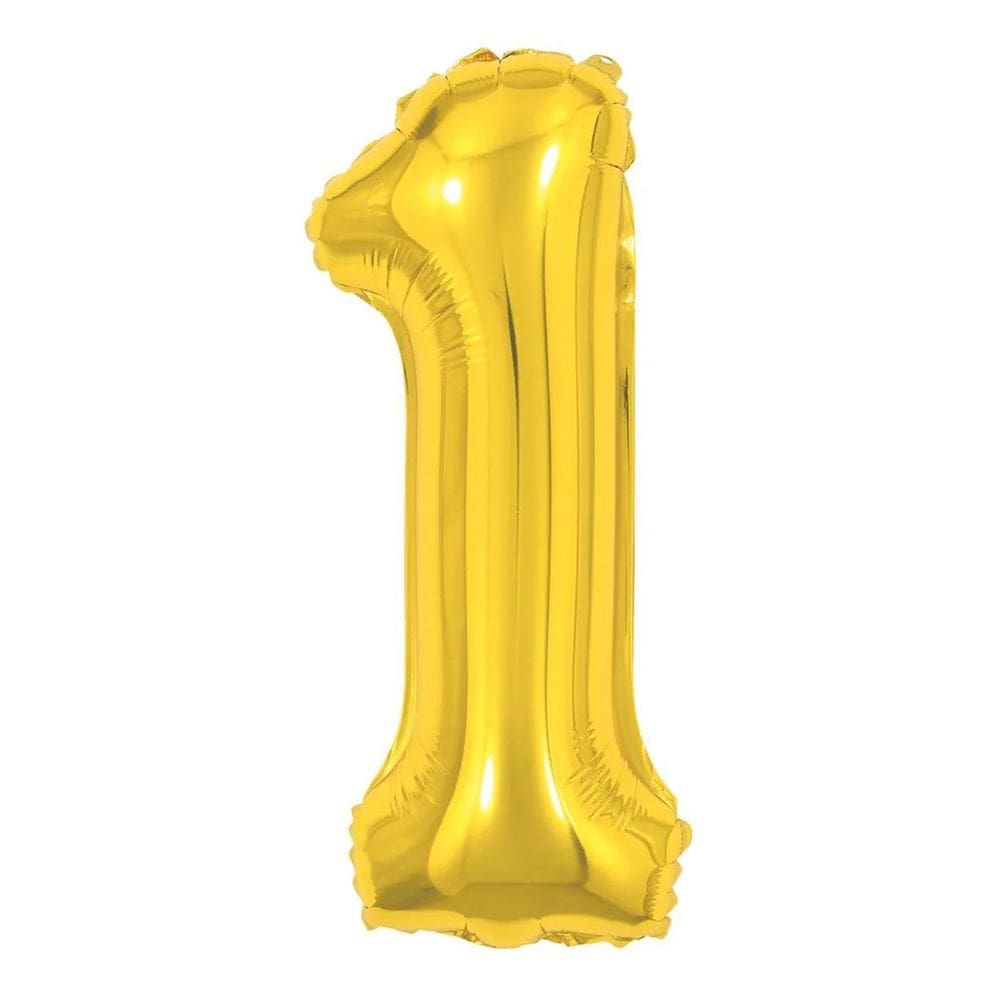 3X Balão Letras Metalizado 100Cm Dourado Make+ 1Un Dourada