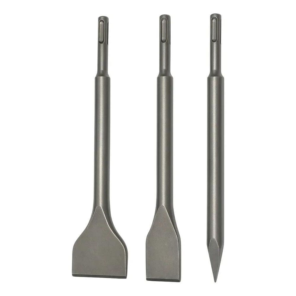 3X Klm Kit Sds Plus Martelete Ponteiro E Talhadeiras Jogo 3