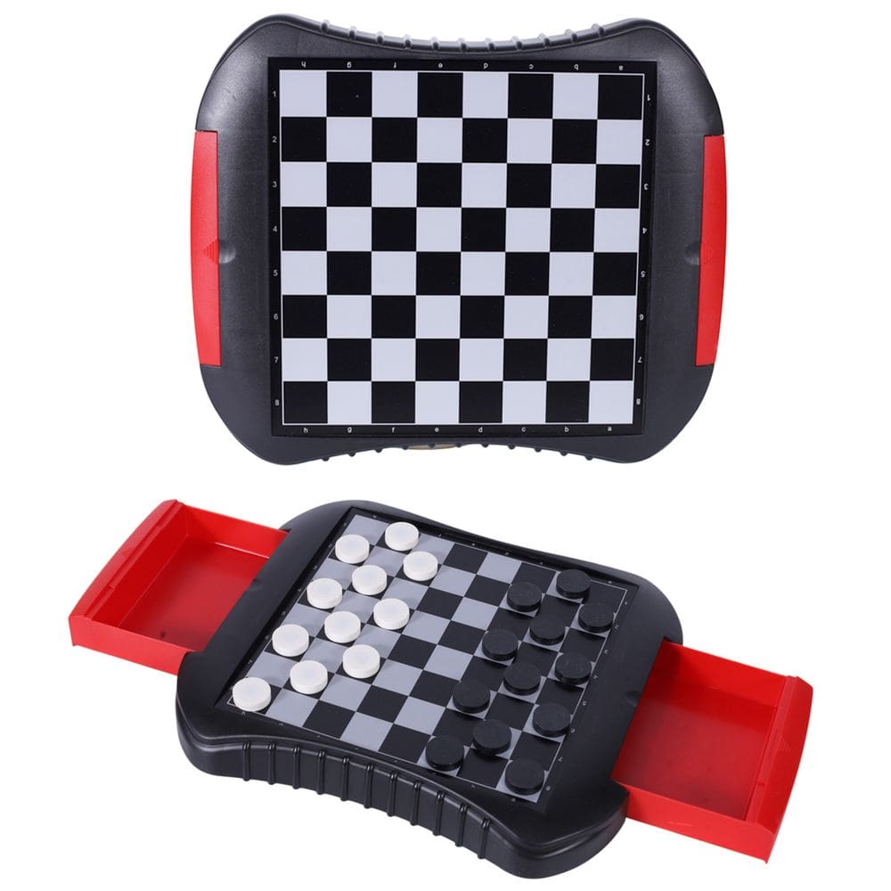 Jogo De Tabuleiro Magnético Dama Luxo com Gaveta P Viagens