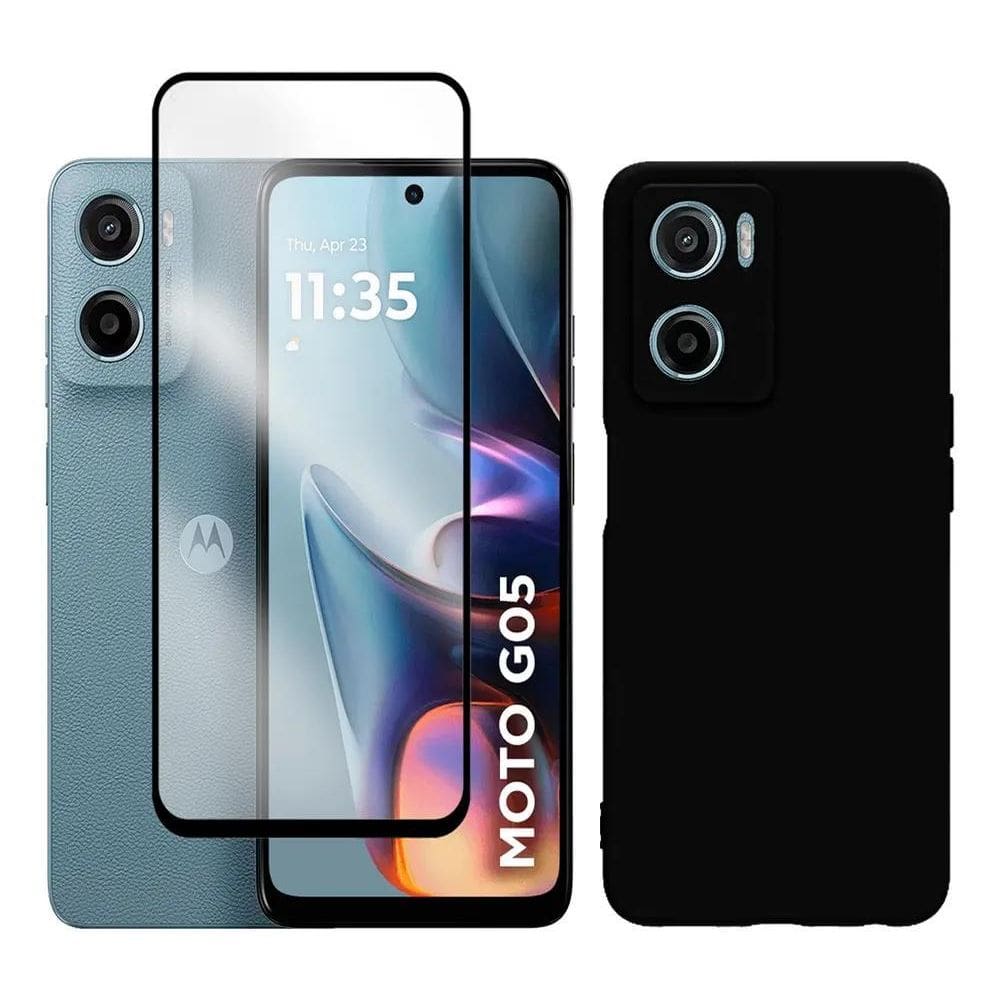 3X Capa Capinha Case + Película 3D Tela Para Motorola Moto G