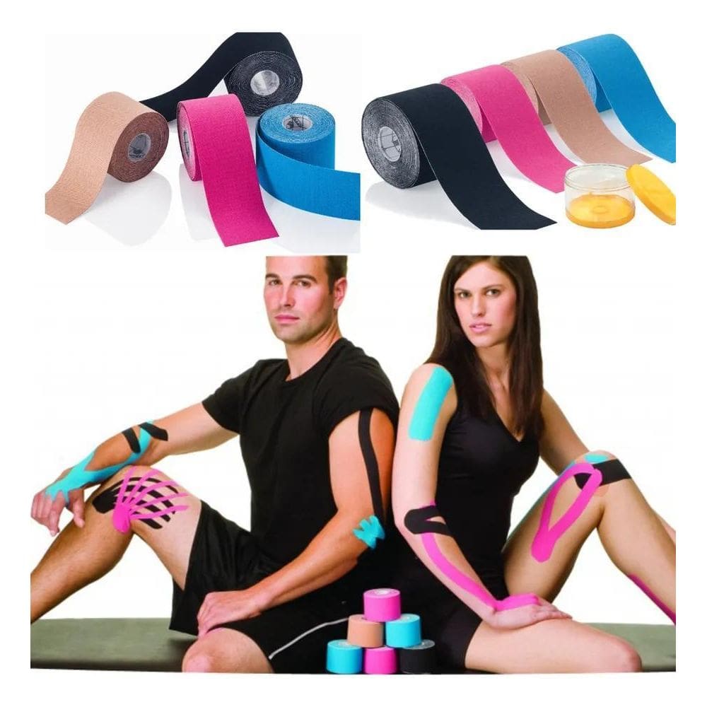 3X Fita De Kinesio Tape Joelho Coluna Vertebral Ombro Ligadu