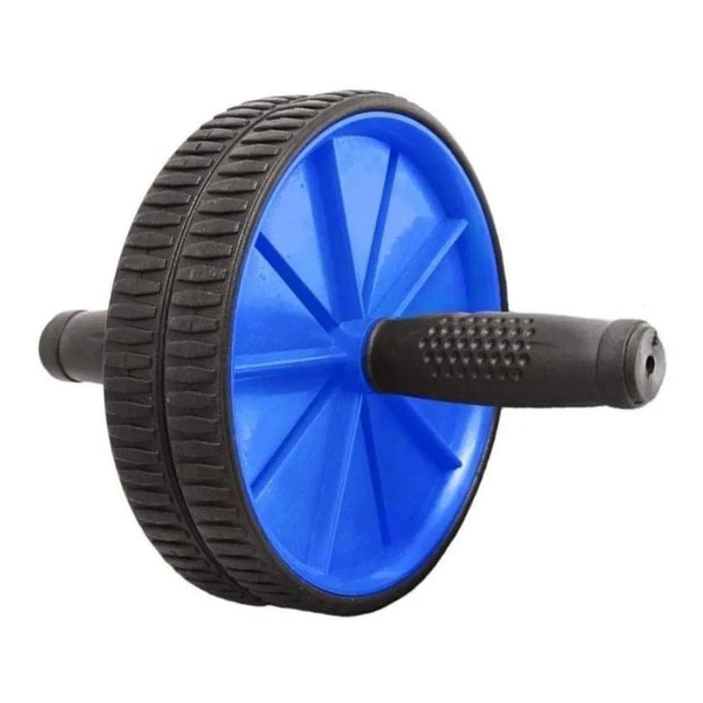3X Aparelho Para Abdominal Roda Exercicios Personal Cor Azul