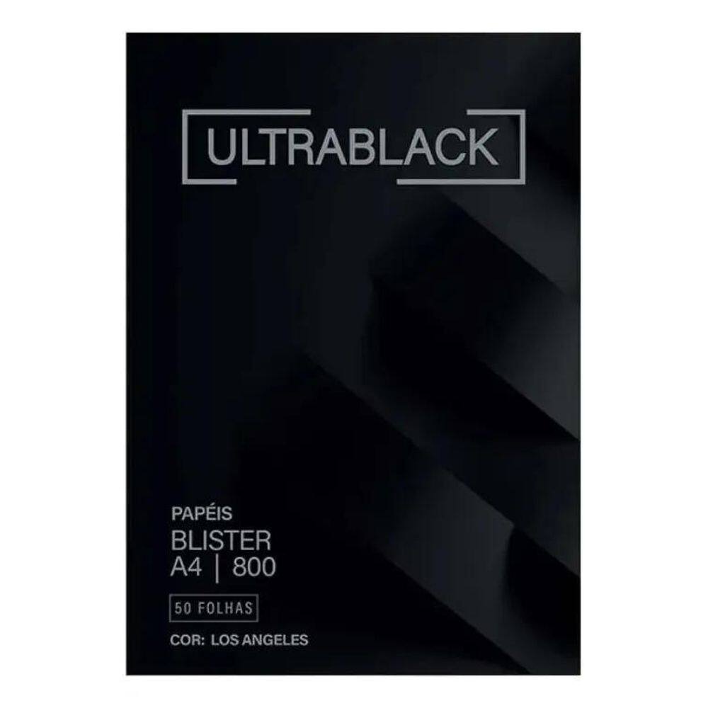 3X 50 Folhas Papel Color Plus A4 80G Preto Los Angeles