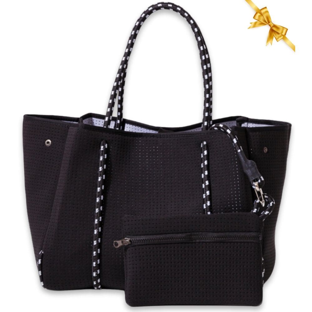 Sacola POPUPS grande de neoprene para mulheres pretas