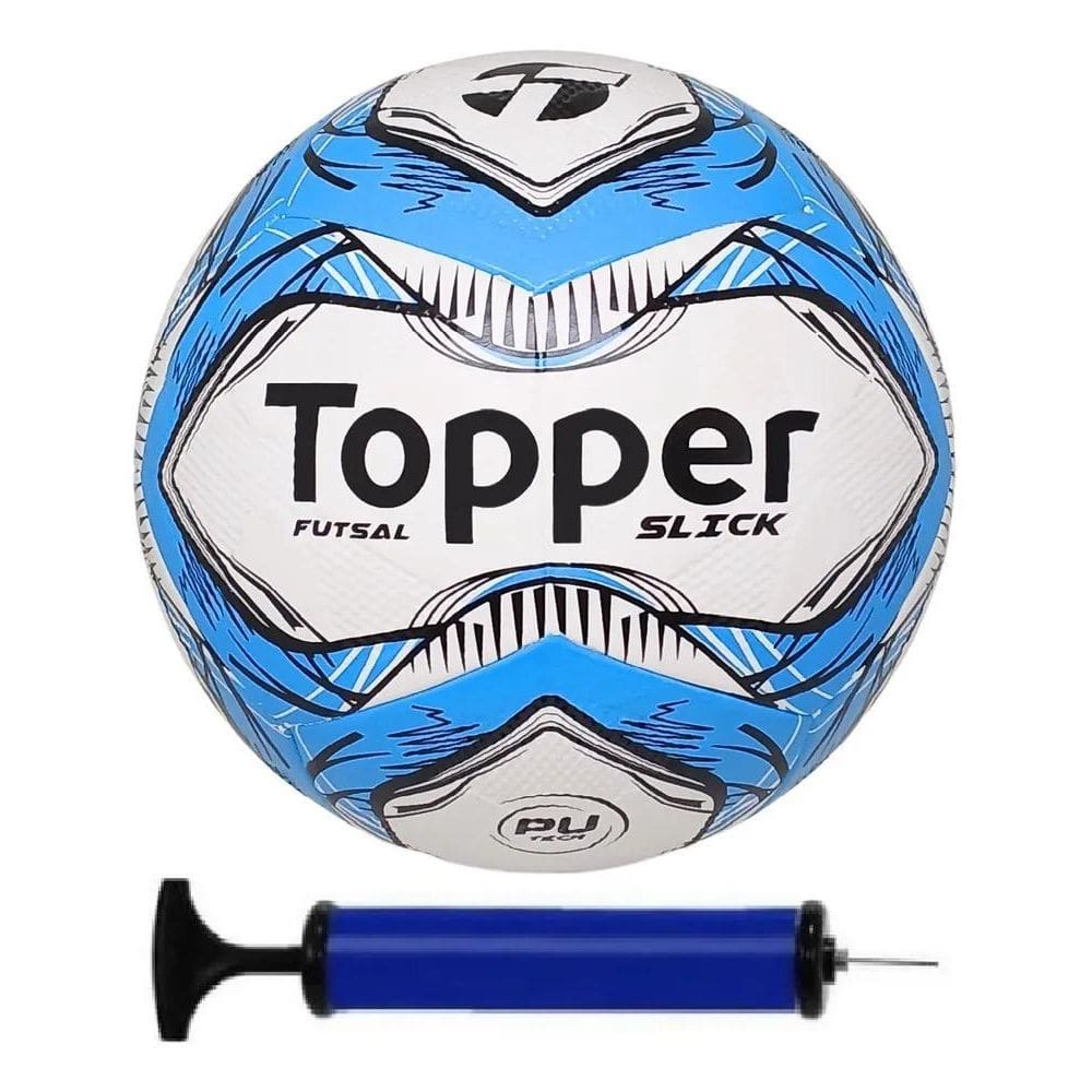 3X Bola Futsal Oficial Topper + Bomba De Ar - Treinamento