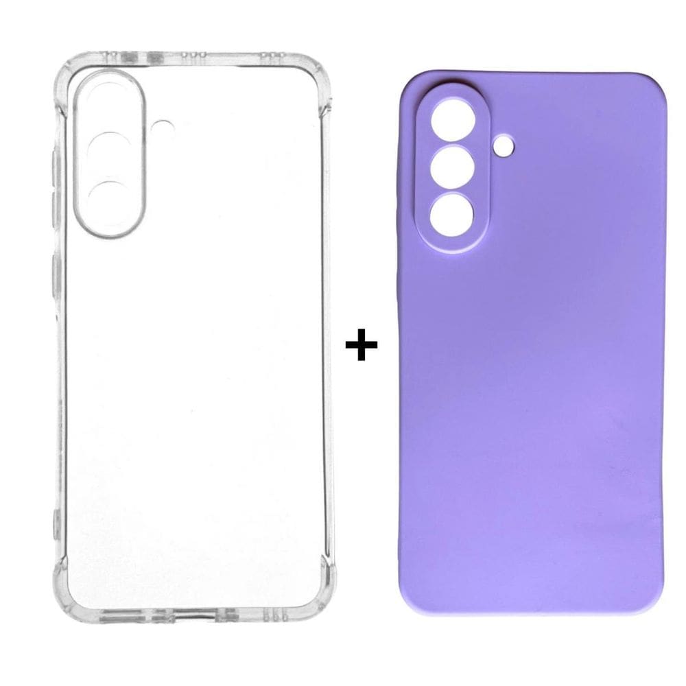 Kit Capa Case Colorida + Capinha Transparente Samsung A56