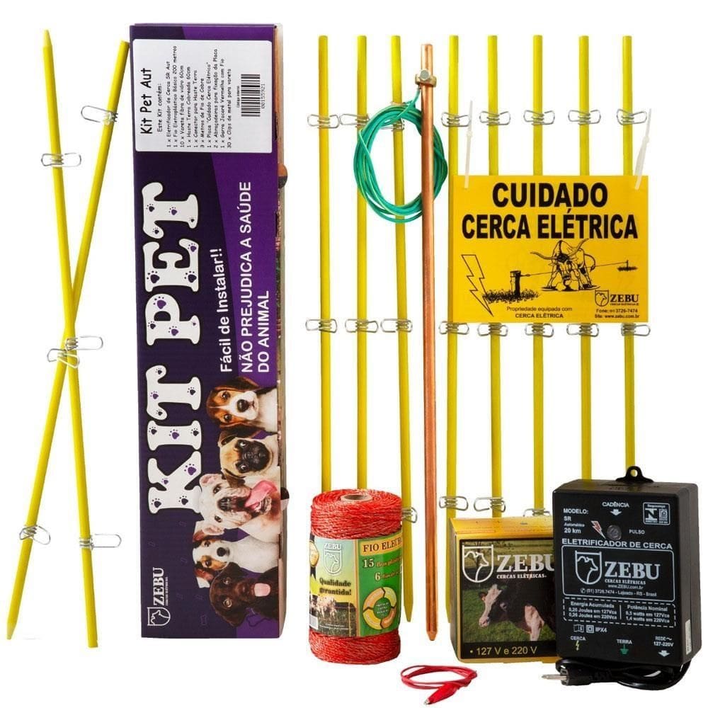 Kit Pet Cerca Eletrica 220V Zebu Automático 39390