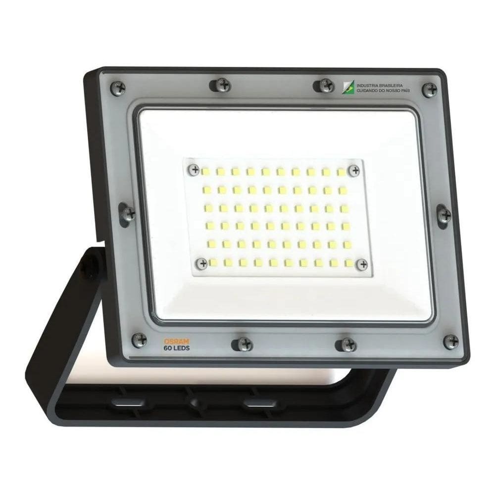3X Refletor 100W Led Osram 9000Lm Bivolt Ip66 Slim 6500K