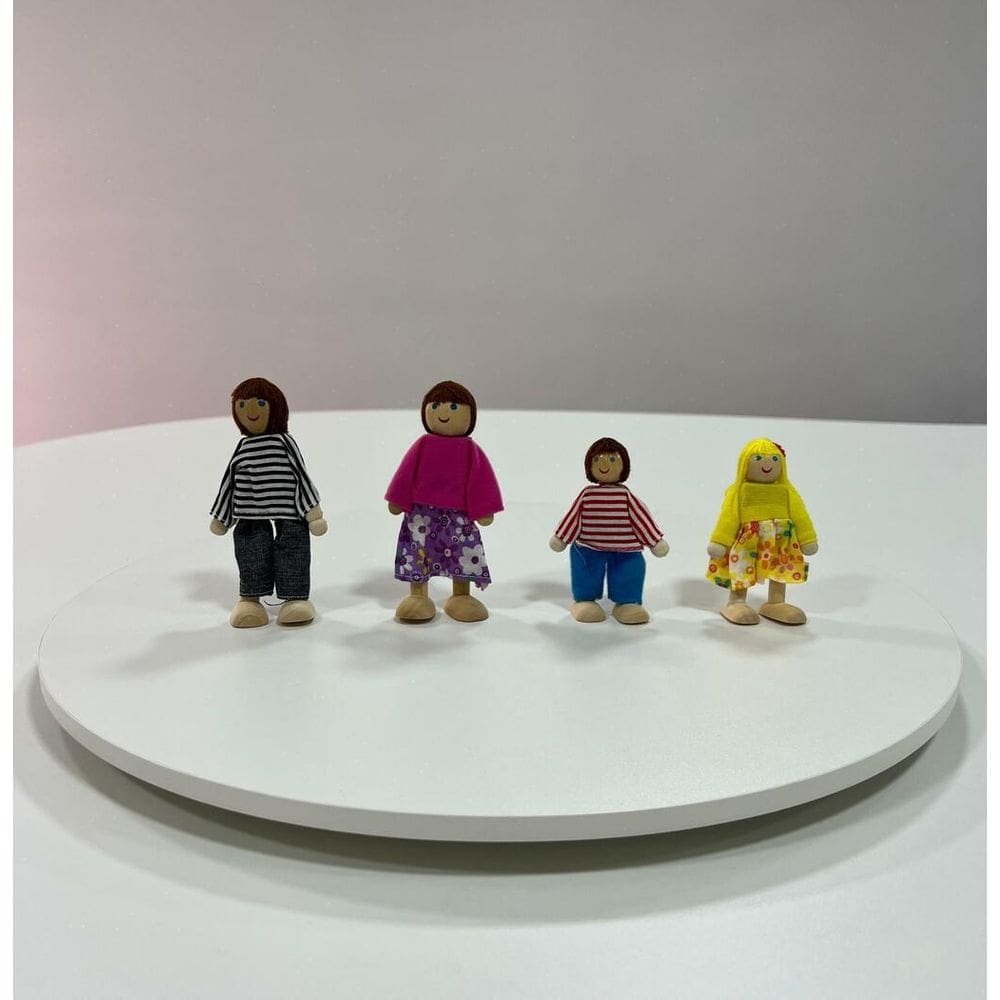 Kit Bonecos Família Espanhola - Madeira - Bonecos para Constelação Familiar