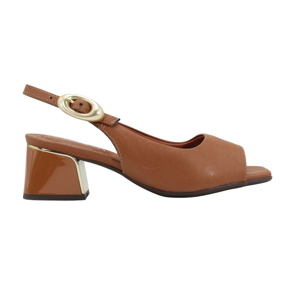 Sandália Feminina Piccadilly 543099 Napa Ocre Marrom