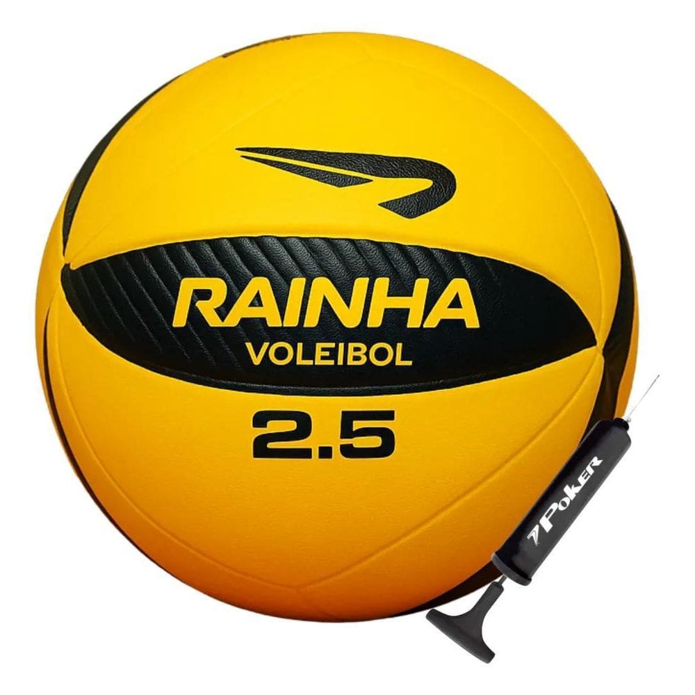 3X Bola De Vôlei De Quadra Rainha Vl 2.5 + Bomba De Ar