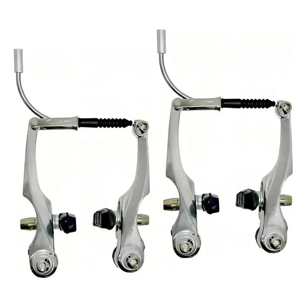 3X Freio V-Brake Logan Orbital Alumínio Prata Pret Bike Mtb