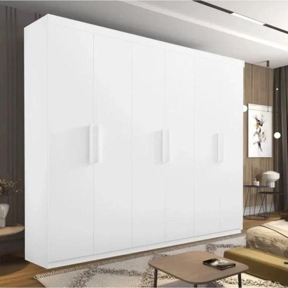 Guarda Roupa Colibri 6 Portas 6 Gavetas Branco - D Doro