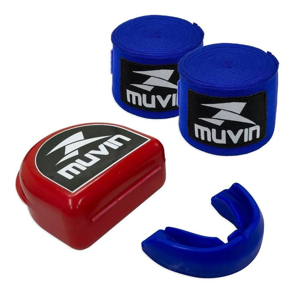 3X Kit Bandagem Elástica 5M + Protetor Bucal Profissional Mu