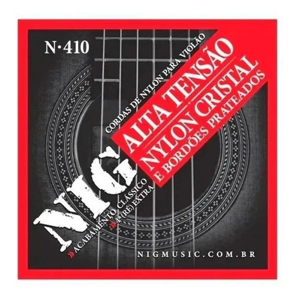 3X Encordoamento Para Violão Nylon 6 Cordas Nig 029/044 N410