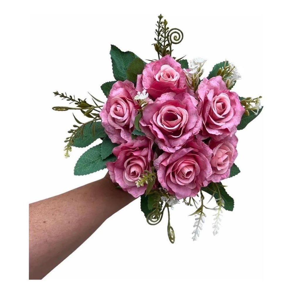 3X Buquê De Rosas Artificial  87200