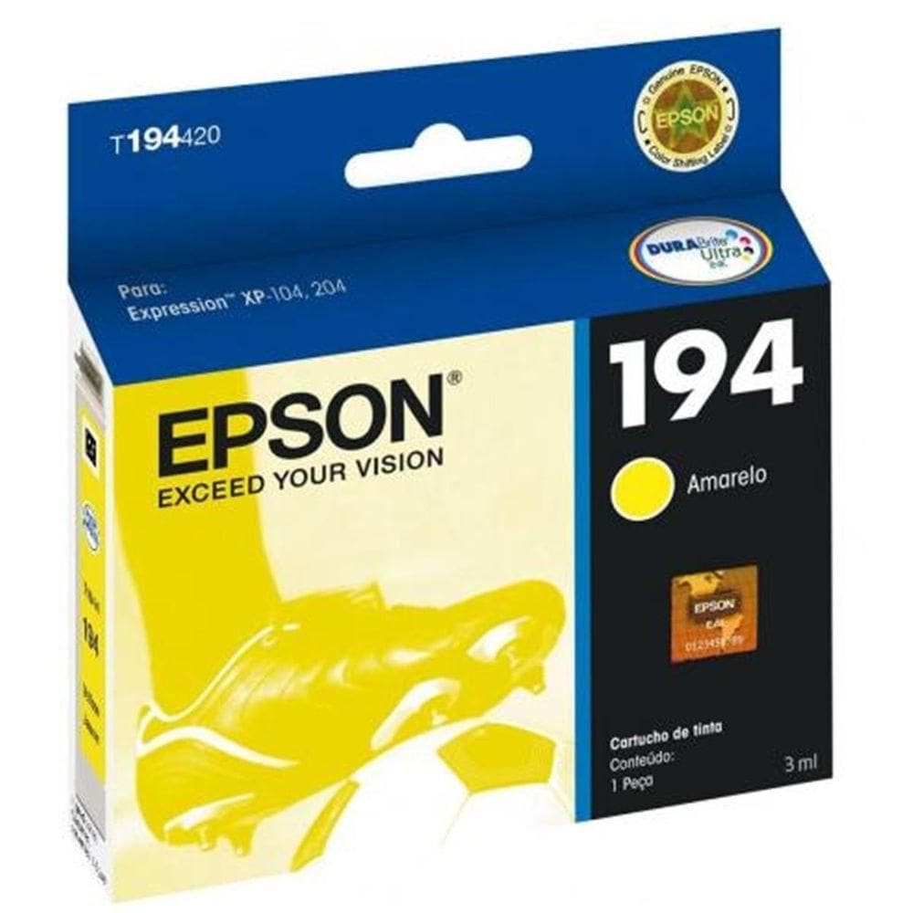 Cartucho Epson Amarelo 5ml - T194420-br