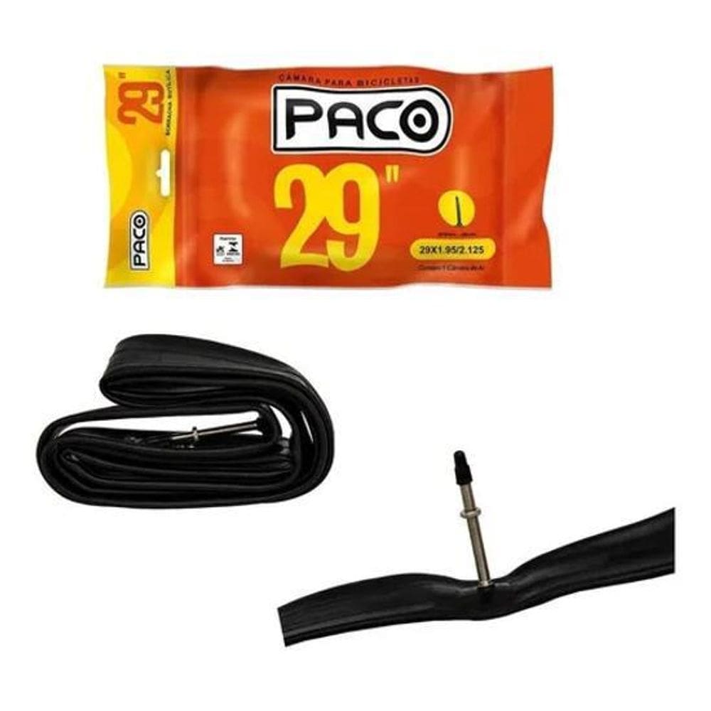 3X Câmara De Ar Paco Aro 29 Com Válvula Presta 48Mm 1.9-2.12