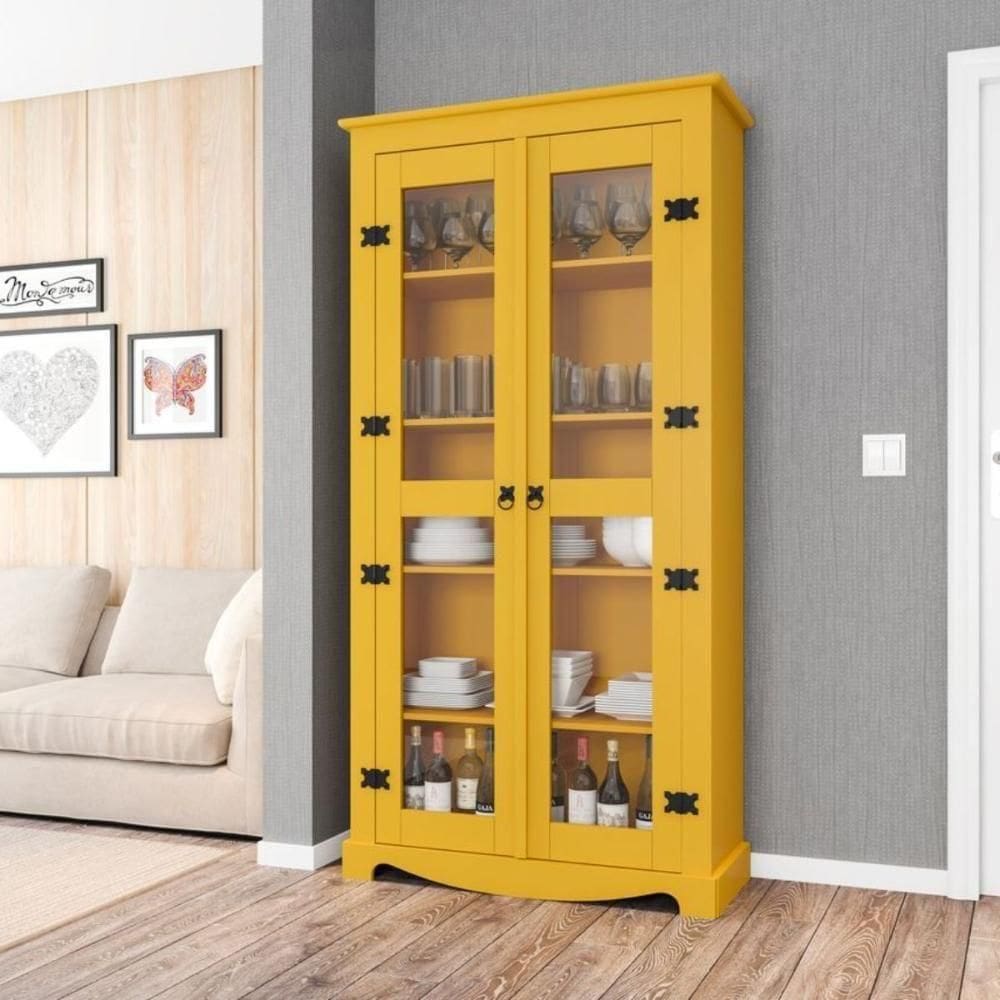 Cristaleira Georgia Amarelo