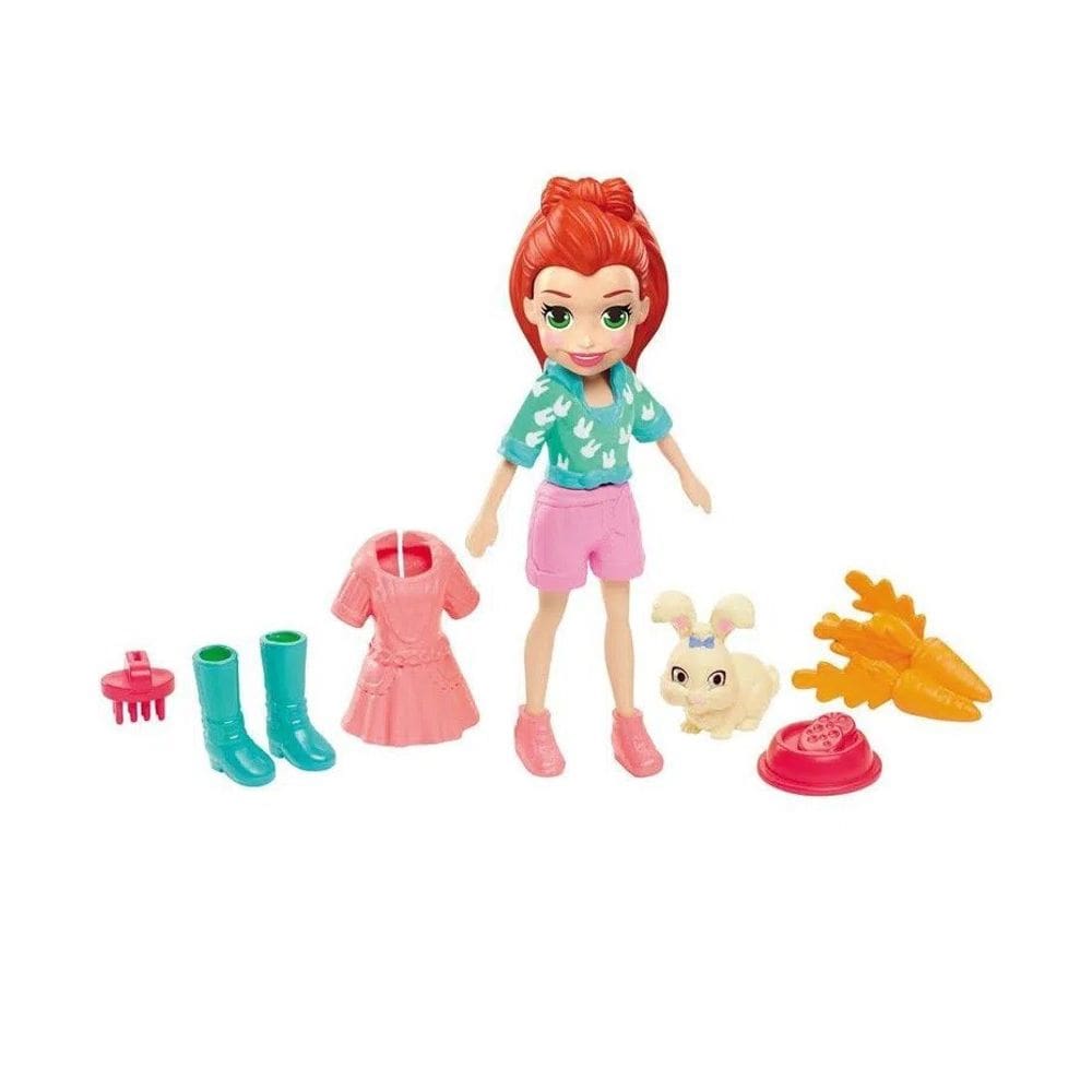 Polly  Boneca Lila Com Bichinho - Mattel