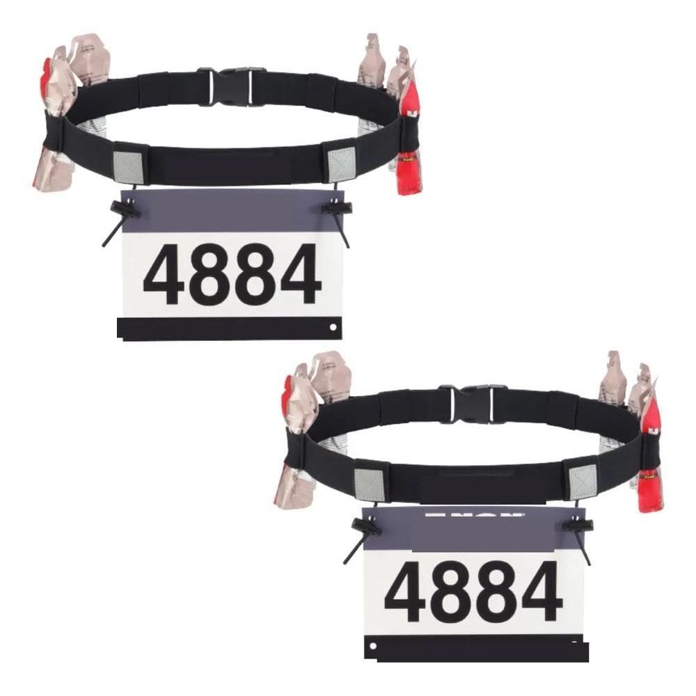 3X Porta Número Cinto Corrida De Rua Trilha Gel Carbo Kit 2