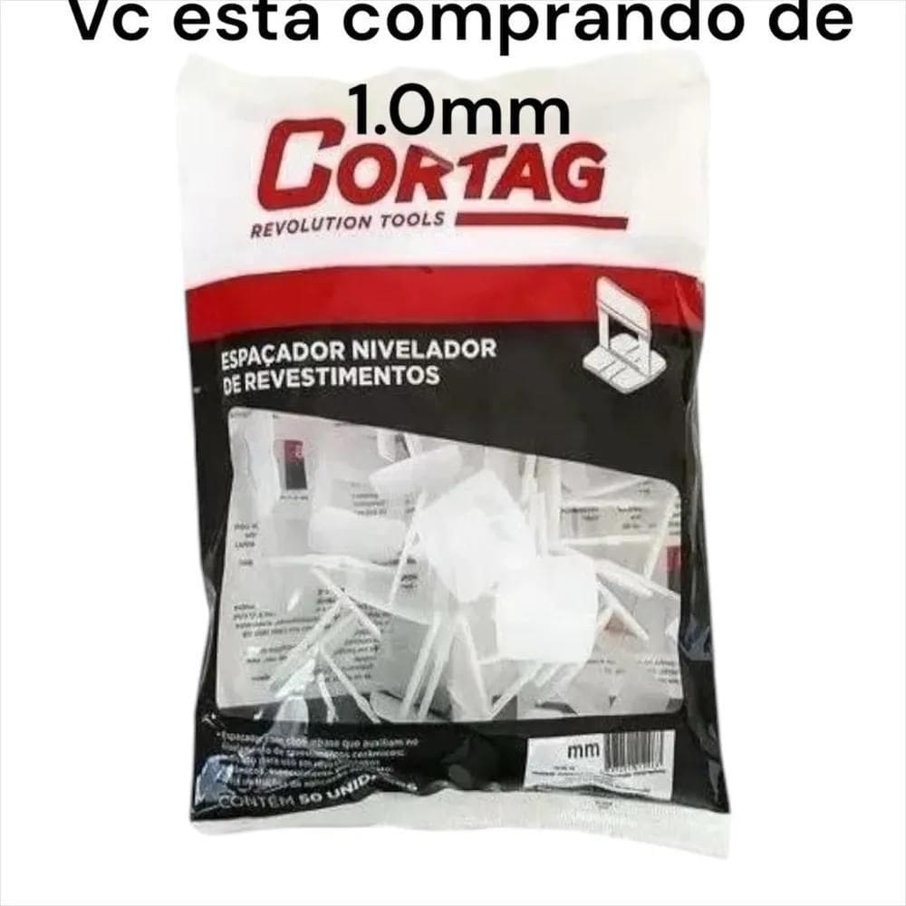 3X Espaçador Nivelador Para Porcelanato Piso 50 Peças - Cort