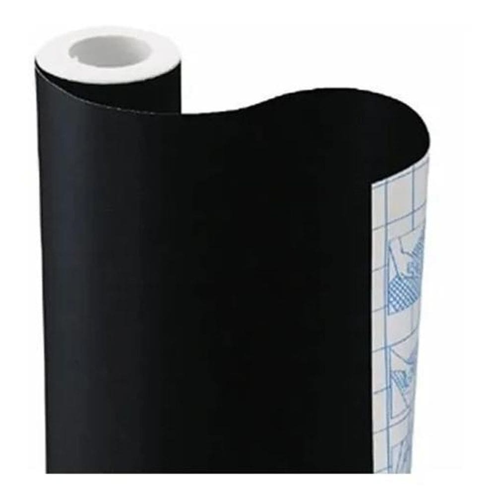 3X Papel Adesivo Contact Adesivo 45Cmx2M Preto Fosco Orig. C