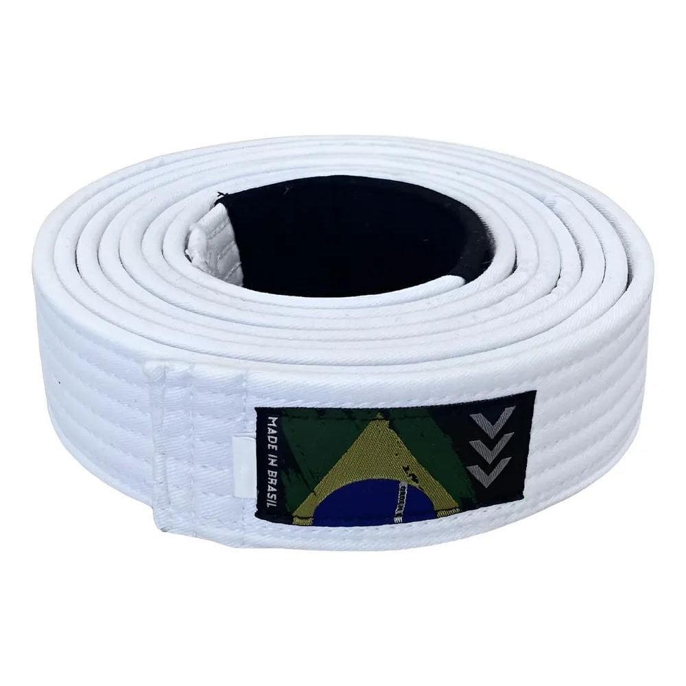3X Faixa Branca De Jiu Jitsu Com Ponta Preta