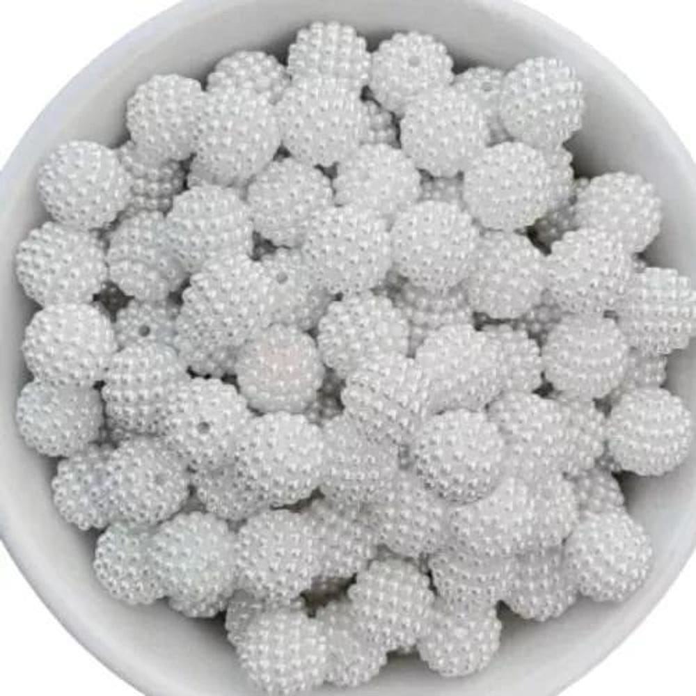 3X Perola Craquelada Amora Branca 10Mm Chinelo - 150 Unidad