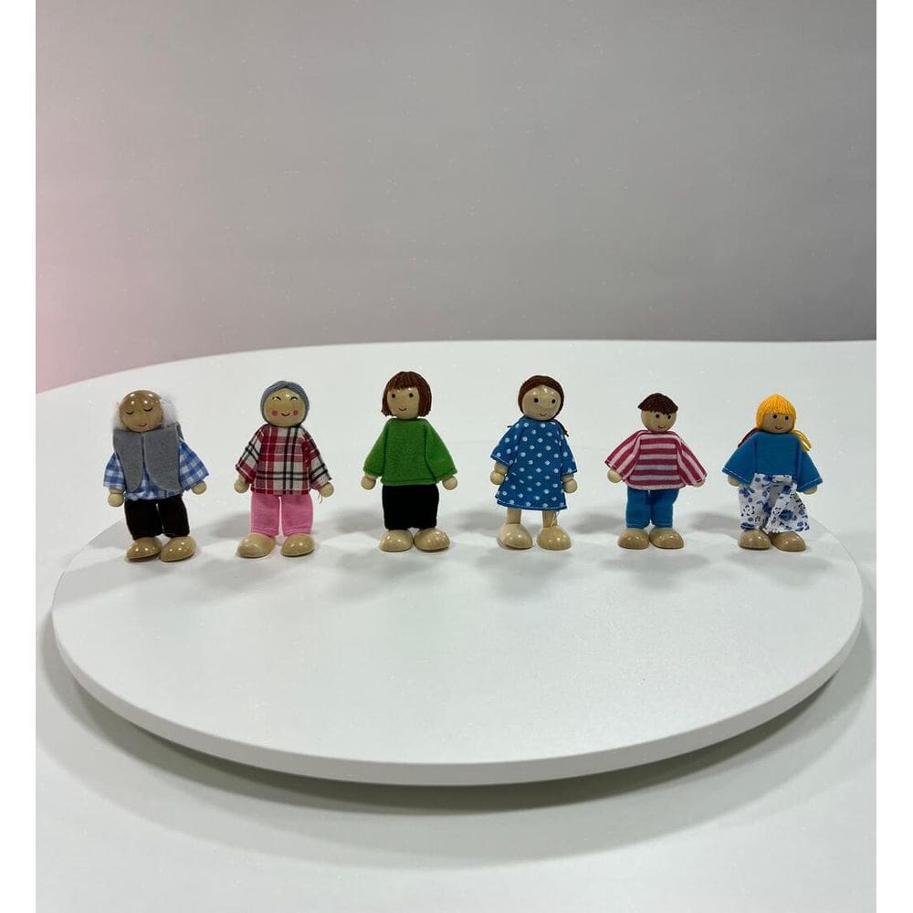 Kit Bonecos Família Alemã - Madeira - Bonecos para Constelação Familiar