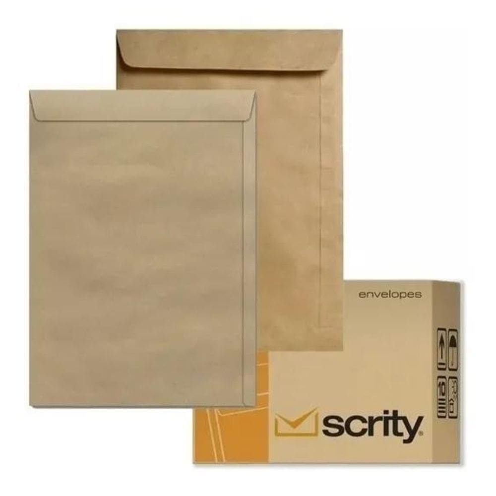 3X Envelope Metade A4 18,5X24,8 Cm Skn 24 Pardo 250 Un Scrit