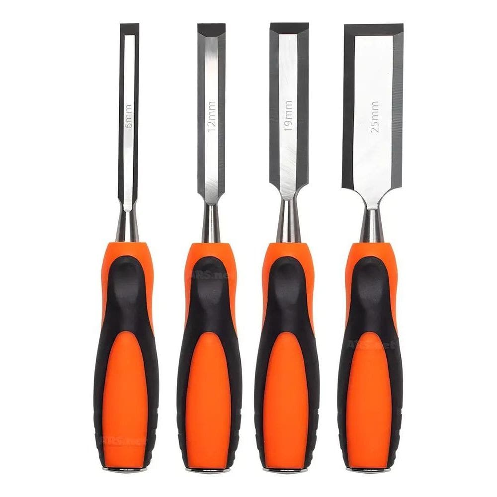 3X Jogo Kit 4 Peças Formão Profissional Para Entalhar Madeir